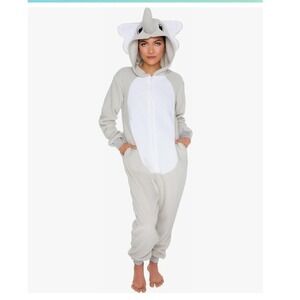 Funziez by Silver Lilly Elephant Costume Zipper Sleeper‎ Pajamas - Size Small